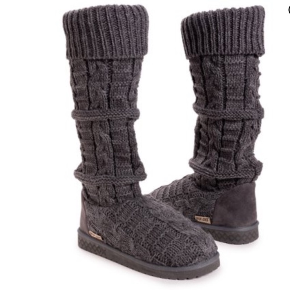 Muk Luks Women's Shelly Marl Knit Sweater Boots 10